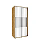 Wardrobe with Mirrors 100x210x60 cm