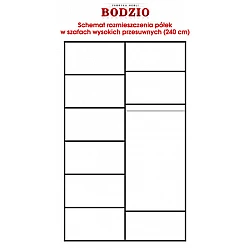 Раздвижной шкаф с зеркалом 100x240x60