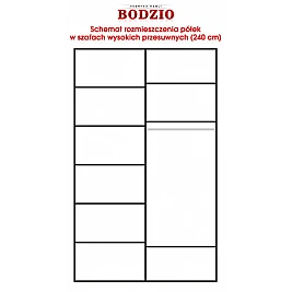 Раздвижной шкаф с зеркалом 100x240x60