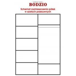 Раздвижной шкаф с зеркалом 120x210x60