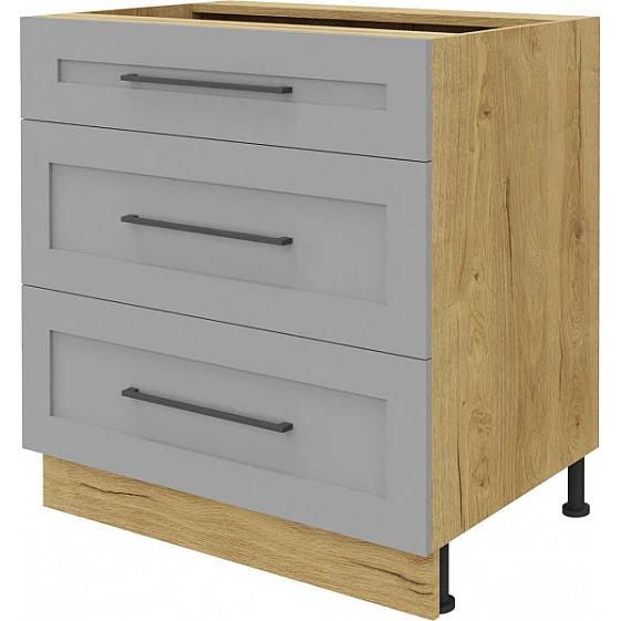 Virtuves skapītis  "Laurency" ar atvilktnēm 80x82x52