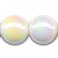 Plastic Beads - Iridescent White (4 mm, 100 pcs)