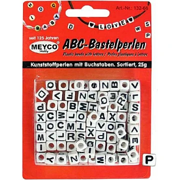 Пластиковые бусины-буквы (25 г)