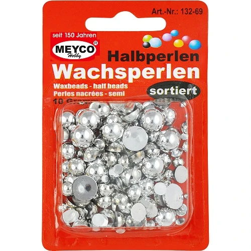 Bead Halves (10 g), Silver-Coloured
