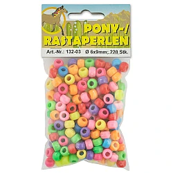 Пластиковые бусины (6x9 мм, 220 шт.)