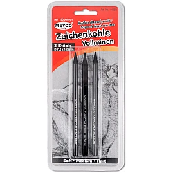 Карандаши художественные угольные, 3 шт.