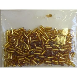 Glass seed beads - silver-gold (Ø 2 mm, 20 g)