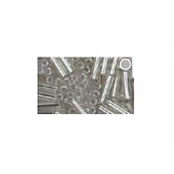 Glass Cylinders - Silvered, Silver (Ø 2 mm, 20 g)