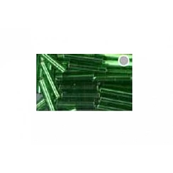 Glass cylinders - silvered, green (D 2 mm, 20 g)