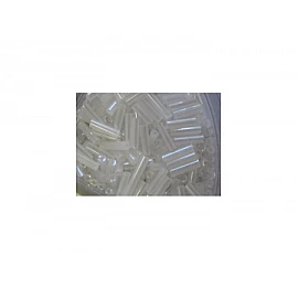 Stikla cilindri - balts hameleons (D 2 mm, 20 g)