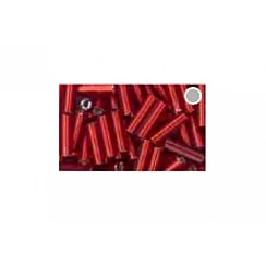 Glass Cylinders - Silvered, Dark Red (Ø 2 mm, 20 g)