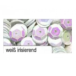 Decorative Glitter - White Chameleon, Metallic (D 6 mm, 1400 pcs)