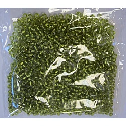 Glass beads - transparent green (Ø 2 mm, 20 g)