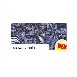 Декоративные блестки - чёрные голографические (D 6 мм, 1400 шт.)