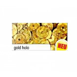 Декоративные блёстки — золотые голографические (D 6 мм, 1400 шт.)