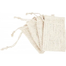 Джутовый мешочек — белый (6 x 10 см)