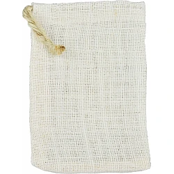 Джутовый мешочек - белый (15 x 24 см)