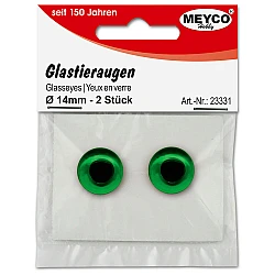 Glass eyelets - green (Ø8 mm, 4 pcs.)