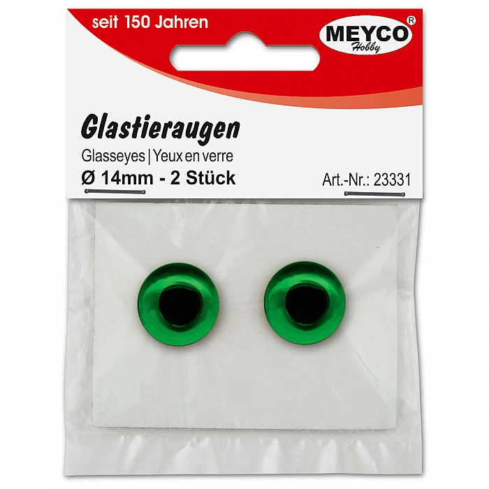 Glass eyelets - green (Ø8 mm, 4 pcs.)