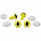 Screw-on eyelets (Ø 12 mm, 4 pcs, yellow)