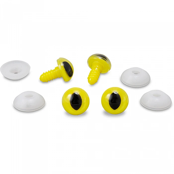 Screw-on eyelets (Ø 12 mm, 4 pcs, yellow)