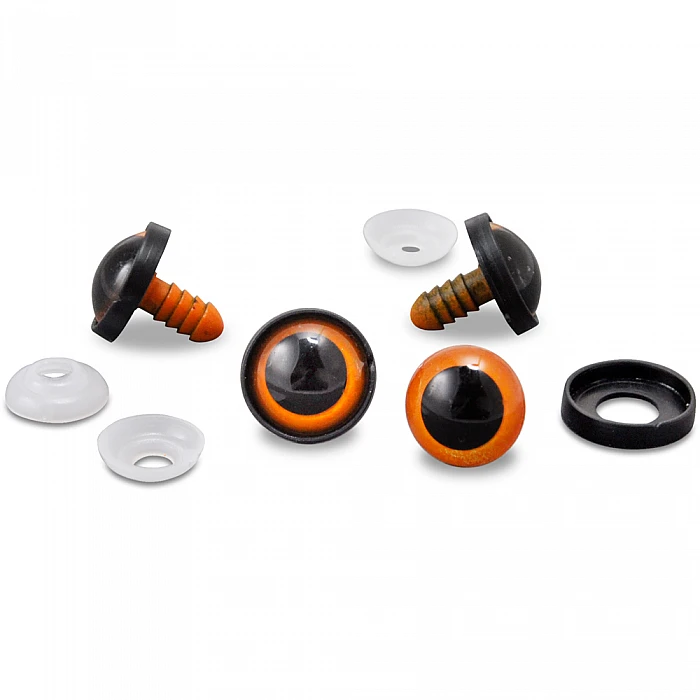 Screw-in eyelets (Ø 12 mm, 4 pcs, orange)