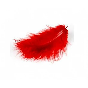 Marabou Stork Feathers - Red (17 pcs)