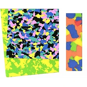 Лист из вспененного EVA — разноцветный: зелёный + синий + красный + жёлтый (2 мм, 3,50 x 40 см)