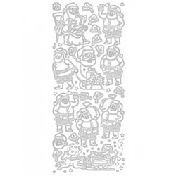 Dekoratīvās uzlīmes "Ziemassvētku vecītis" (1 lapa) - zelta