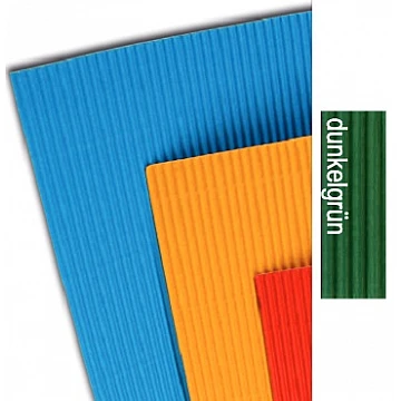 Gofrēta kartona loksne - tumši zaļa (50 x 70 cm)