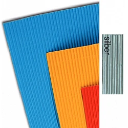 Гофрированный картонный лист - серебристый (50 x 70 см)