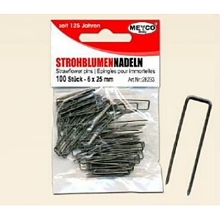 Брошки-цветы из соломы (6 x 25 мм, 100 шт.)
