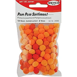 Оранжевые помпоны (120 шт.)