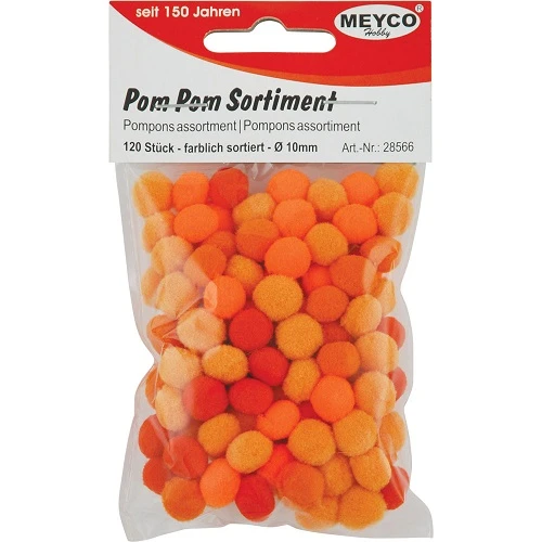 Orange Pom-Poms (120 pcs)
