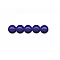 Wooden beads (D 16mm, 15 pcs.) - dark blue