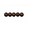 Wooden beads (D 14 mm, 20 pcs) - dark brown