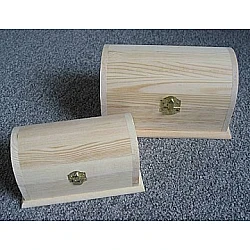 Wooden boxes with latch (2 pcs)