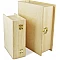 Wooden Book-Shaped Storage Boxes with Closure (2 pcs)