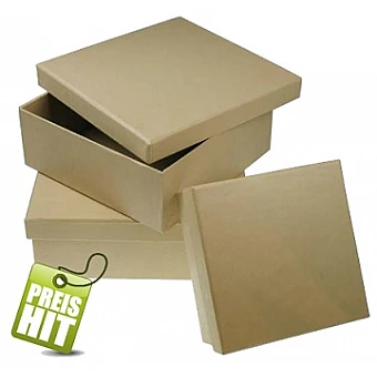 Kvadrātveida kartona kastīte (16 x 16 x 6 cm)