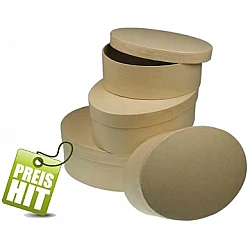 Oval cardboard box (13.5 x 10 x 5 cm)