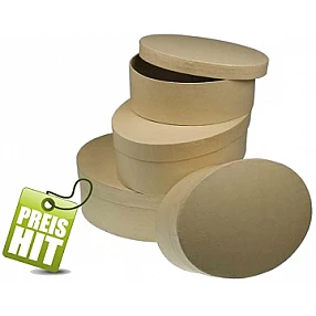 Ovālas formas kartona kastītes (4 gb.)