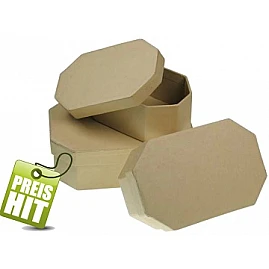 Astoņstūru kartona kastītes (3 gb.)