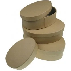 Oval Cardboard Boxes (3 pcs.)