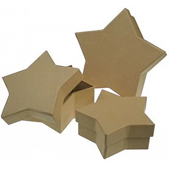 Kartona kastītes - zvaigznes (3 gb.)