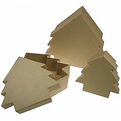 Cardboard Gift Boxes - Christmas Tree Shape (Set of 3)