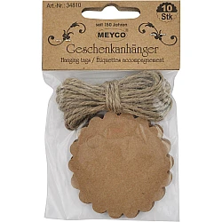 Cardboard tags - flower (5.7 cm, 10 pcs)