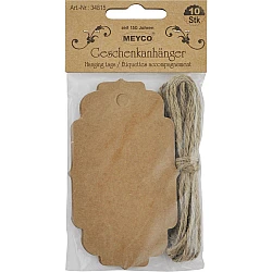 Corrugated Card Tags - 5.8 cm, Pack of 10