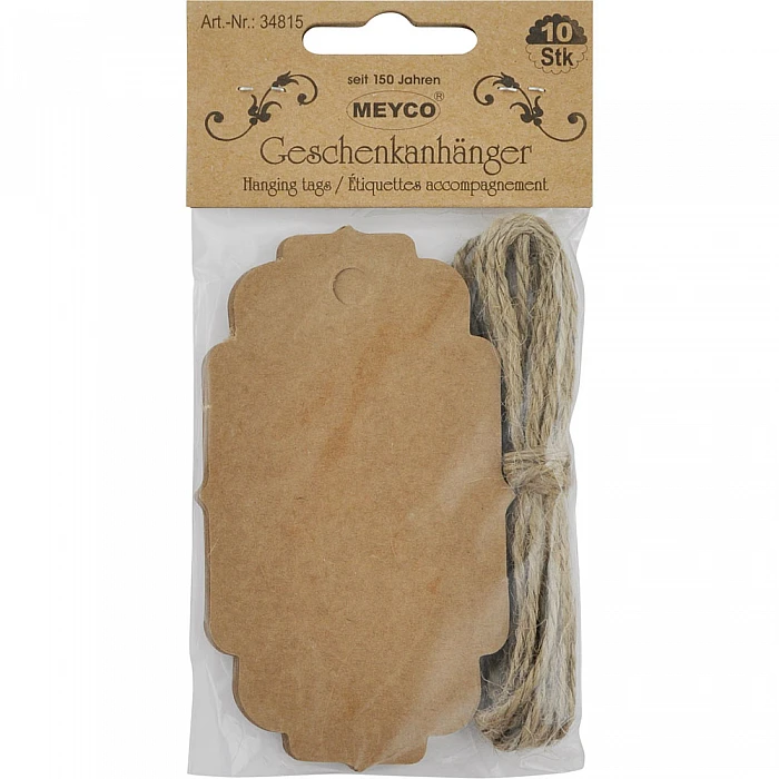 Картонные бирки волнистые (5,8 см, 10 шт.)