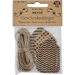Cardboard Tags – Various Designs (5.2 cm, 18 pcs)