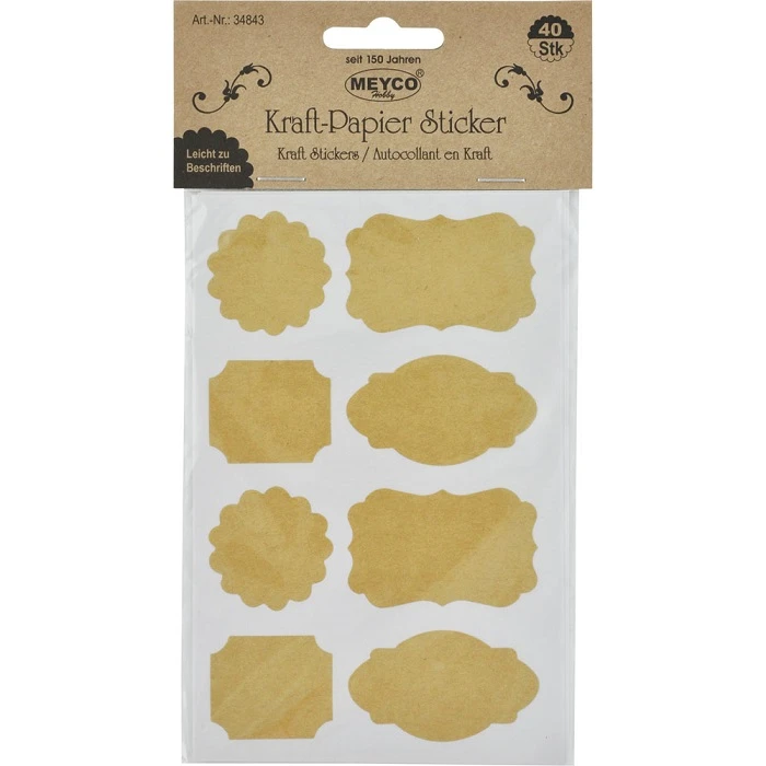 Kraft Paper Stickers (40 pcs)